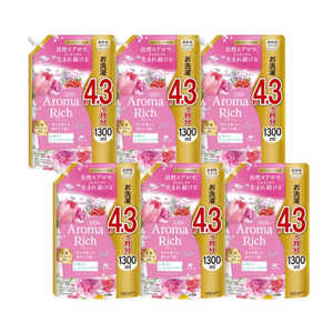 LION (ケース販売)ソフラン アロマリッチ レイラ 詰替用 1300ml×6個 ケースソフランARL1300 LION (ケース販売)ソフラン アロマリッチ レイラ 詰替用 1300ml×6個 ケースソフランARL1300