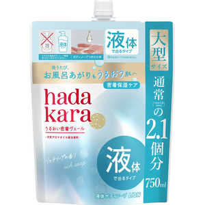 LION hadakara モイストボディケアソープ 液体タイプ リッチソープの香り 詰替用大型サイズ 750ml 