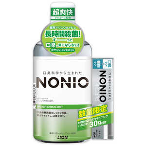 LION NONIOマウスウォッシュ Sシトラス600ml＋ホワイトニングハミガキ30g付 ノニオMWSC600＋Wハミ