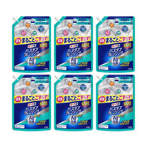 LION (ケース販売)ルックプラス バスタブクレンジング銀イオンプラスハーバルグリーンの香り 詰替 特大サイズ 1000mL×6 ケースバスクレAGK