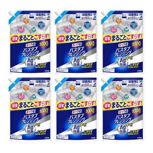 LION ルックプラス バスタブクレンジング 銀イオンプラス 香りが残らないタイプ 詰替用特大サイズ 1000ml×6 ケースバスクレANK
