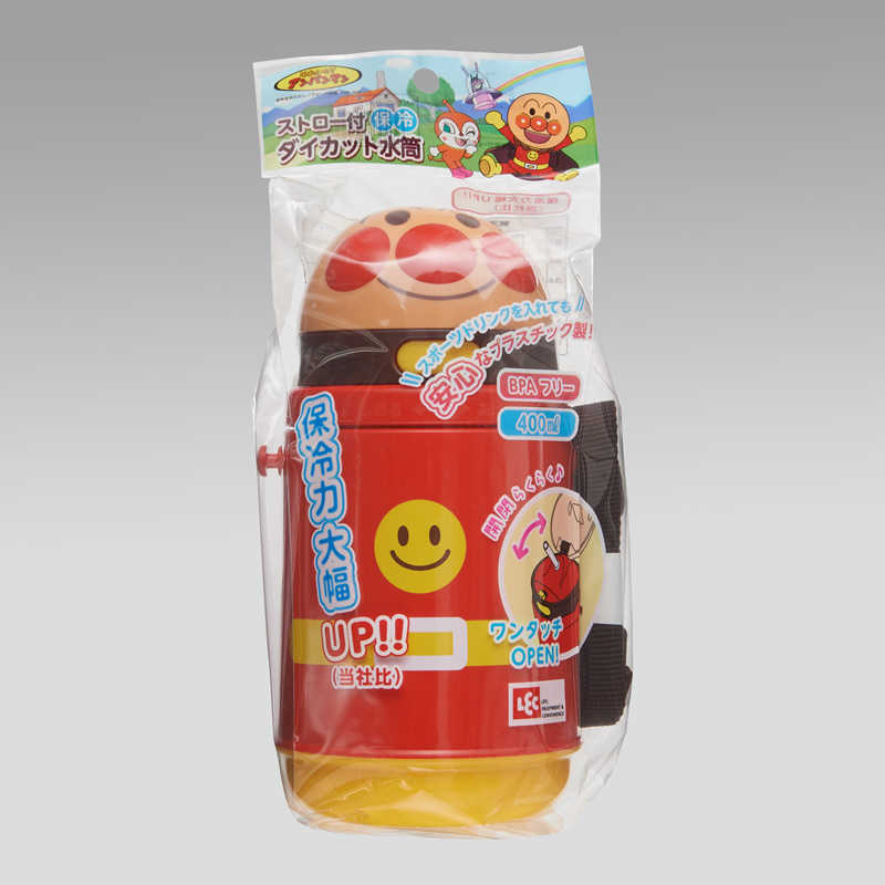 レック レック アンパンマンストロー付きダイカット水筒(保冷)  