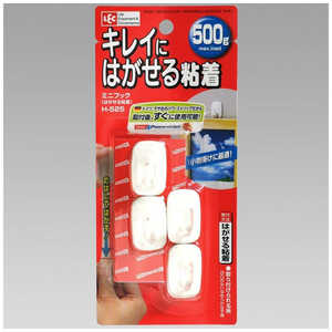 レック ミニフック(はがせる粘着)4個入 ホワイト H-525 レック ミニフック(はがせる粘着)4個入 ホワイト H-525