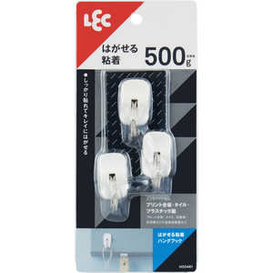 レック はがせる粘着ハングフック 3個入 レック はがせる粘着ハングフック 3個入