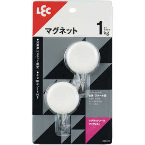 レック マグネットツールフック(丸)2個入 ホワイト レック マグネットツールフック(丸)2個入 ホワイト