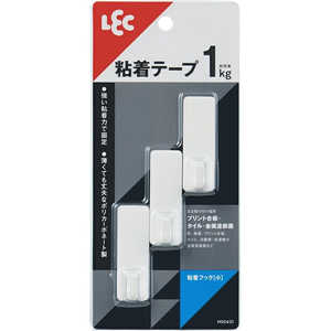レック 粘着フック(小)3個入 ホワイト レック 粘着フック(小)3個入 ホワイト