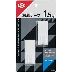 レック 粘着フック(中)2個入 ホワイト レック 粘着フック(中)2個入 ホワイト