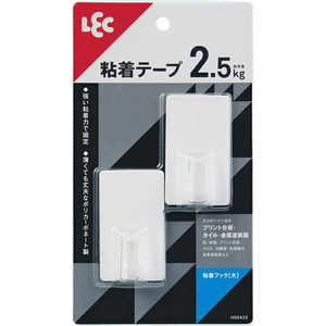 レック 粘着フック(大)2個入 ホワイト レック 粘着フック(大)2個入 ホワイト