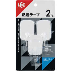 レック 粘着ツールフックワイド(大)3個入 ホワイト レック 粘着ツールフックワイド(大)3個入 ホワイト