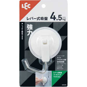 レック レバー式吸盤ツールフック ワイド(大)1個入 ホワイト レック レバー式吸盤ツールフック ワイド(大)1個入 ホワイト
