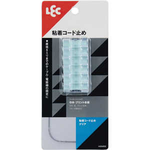 レック 粘着コード止めクリア 6個入 レック 粘着コード止めクリア 6個入