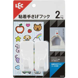 レック 粘着手さげフック(シール付き)2個入 レック 粘着手さげフック(シール付き)2個入
