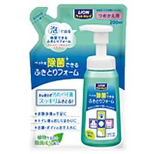 ライオンペット ペットキレイ除菌できるふきとりフォーム替え 200ml ライオンペット ペットキレイ除菌できるふきとりフォーム替え 200ml