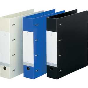 リヒトラブ リヒト A4 D型リングファイル(4穴) 黒 G128024_