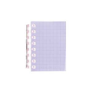 リヒトラブ オープンリングノート ミニ パープル リーフ30枚 N2719-10