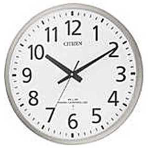 リズム時計 CITIZEN 電波掛け時計「スペイシーM463」 銀メタリック 8MY463019