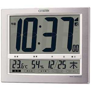 リズム時計 電波掛置兼用時計 パルデジットワイド140  8RZ140-019