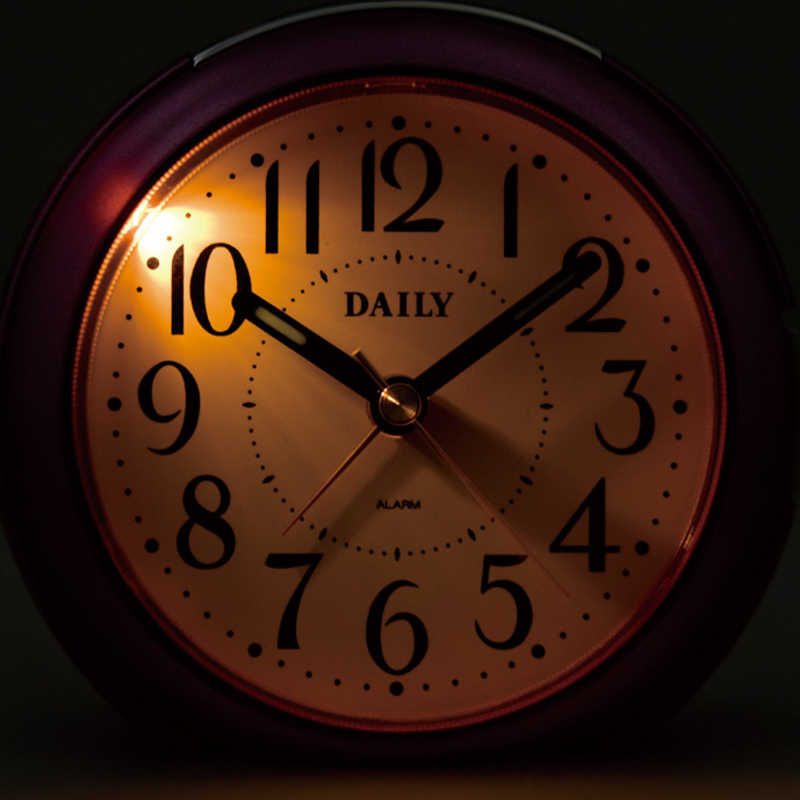 リズム時計 リズム時計 目覚まし時計 デイリー(DAILY)RA21DN ピンクメタリック色(白) [アナログ] 8REA21DN13 8REA21DN13