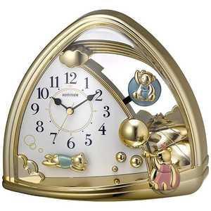 ＜コジマ＞ リズム時計 RHYTHM 置き時計 「ファンタジーランド」 金 4SG762SR18画像