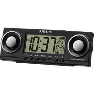RHYTHM リズム 電波目覚まし時計 フィットバトラージューク (黒) 8RZ177SR02 RHYTHM リズム 電波目覚まし時計 フィットバトラージューク (黒) 8RZ177SR02