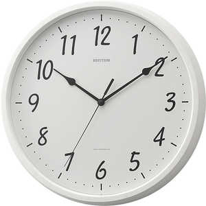 リズム時計 RHYTHM 電波掛け時計 「standard style142」 ホワイト 8MY522NC03