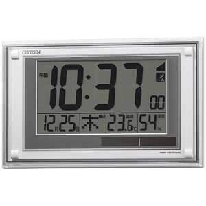 リズム時計 CITIZEN ソーラー電波掛置兼用時計 白 8RZ189003