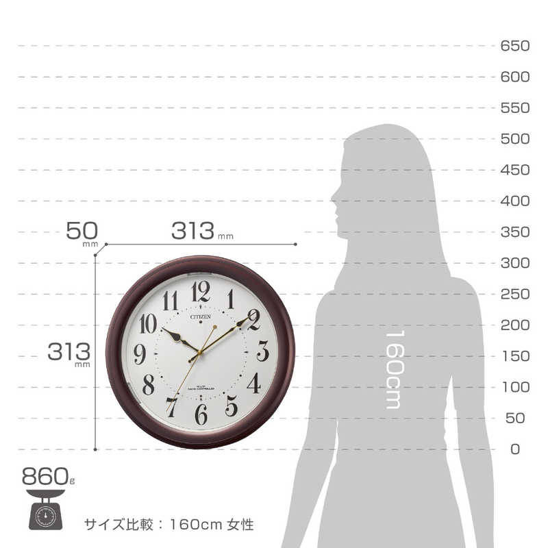 リズム時計 リズム時計 電波掛け時計 4MYA36-006 4MYA36-006