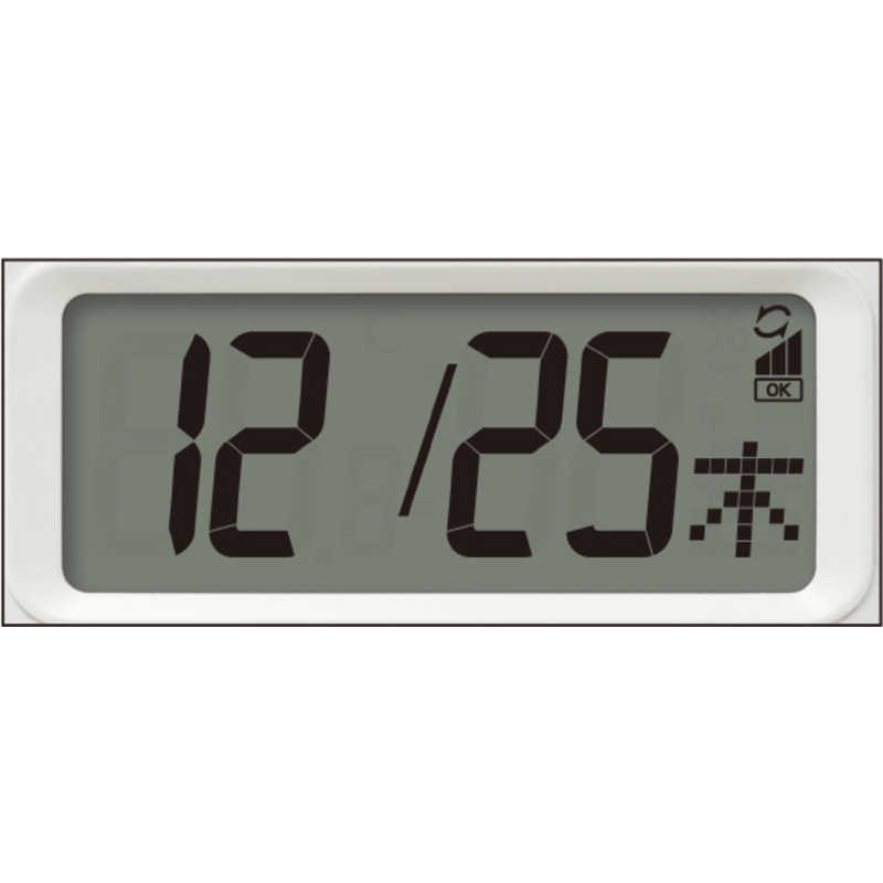 リズム時計 リズム時計 RHYTHM 温度･湿度計付電波掛け時計 ｢フィットウェーブリブA02｣ 8FYA02SR03 8FYA02SR03