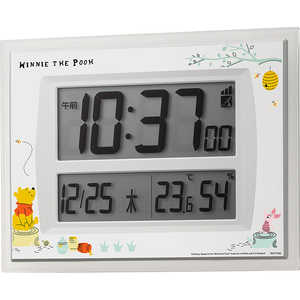 リズム時計 掛置兼用デジタル時計 くまのプーさん 8RZ206MC03