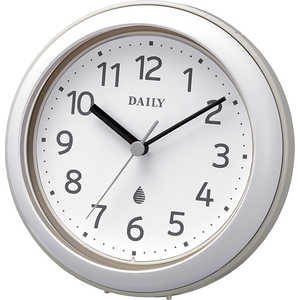 リズム時計 DAIRY 強化防滴・防塵型 掛け時計 掛置き兼用 「アクアパークDN」 グレー 4KG711DN08