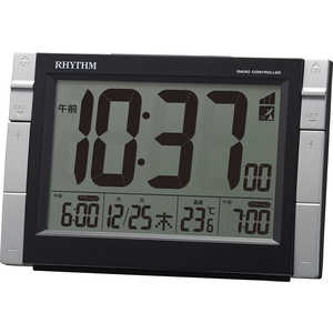 RHYTHM リズム 大画面デジタル電波目覚まし時計 フィットウェーブD223 8RZ223SR02 黒 RHYTHM リズム 大画面デジタル電波目覚まし時計 フィットウェーブD223 8RZ223SR02 黒