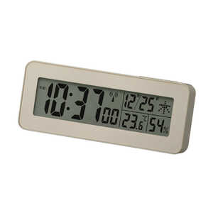 リズム時計 お部屋に馴染みやすいグレイッシュカラーの電波デジタル時計です。 () ［デジタル /電波自動受信機能有］ ベージュ 8RZ238ND38