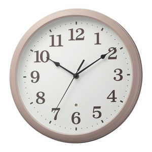 リズム時計 多様なインテリアに取り入れやすい 夜間自動点灯機能付 グレイッシュカラーの掛時計 ピンク 8MGA41ND13