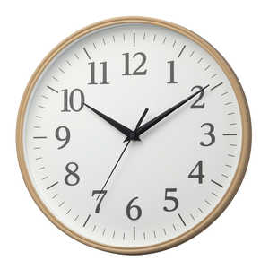 リズム時計 多様なインテリアに取り入れやすい グレイッシュカラーの掛時計 茶 8MGA42ND06