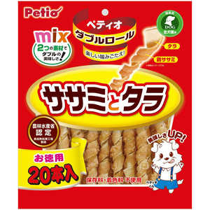 ペティオ ダブルロール ササミとタラ 20本入 ペティオ ダブルロール ササミとタラ 20本入