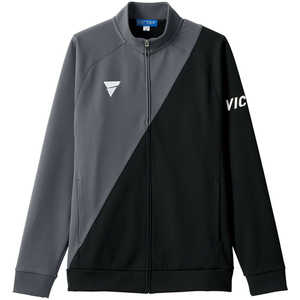 VICTAS 男女兼用 卓球 トレーニングジャケット V-JJ227(XSサイズ/) グレー×ブラック 542101 VICTAS 男女兼用 卓球 トレーニングジャケット V-JJ227(XSサイズ/) グレー×ブラック 542101