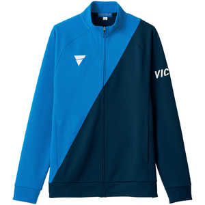 VICTAS 男女兼用 卓球 トレーニングジャケット V-JJ227(XSサイズ/) ブルー×ネイビー 542101 VICTAS 男女兼用 卓球 トレーニングジャケット V-JJ227(XSサイズ/) ブルー×ネイビー 542101