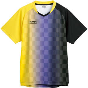 VICTAS 男女兼用 ユニセックス バーティカル グラデーション ゲームシャツ(VERTICAL GRADATION GS)(XSサイズ/) イエロー×ブラック 612101