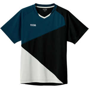 VICTAS 男女兼用 ユニセックス カラー ブロック ゲームシャツ(COLOR BLOCK GS)(130サイズ/) ネイビー×ブラック 612103