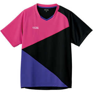 VICTAS 男女兼用 ユニセックス カラー ブロック ゲームシャツ(COLOR BLOCK GS)(3XLサイズ/) ホットピンク×ブラック 612103 VICTAS 男女兼用 ユニセックス カラー ブロック ゲームシャツ(COLOR BLOCK GS)(3XLサイズ/) ホットピンク×ブラック 612103