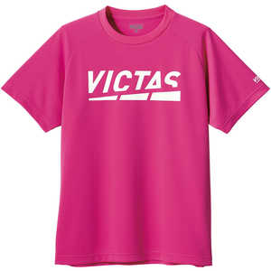 VICTAS 男女兼用 ユニセックス プレイ ロゴ ティー PLAY LOGO TEE(130サイズ/) ホットピンク 632101