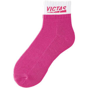 VICTAS 卓球 ソックス ツートーン ショート ソックス(2TONE SHORT SOCKS)(XLサイズ：28～30cm/) ホットピンク 662102