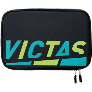 VICTAS 卓球 ラケットケース PLAY LOGO RACKET CASE (W32×H21×D4cm/ピーコックグリーン×ライムグリーン)  672101