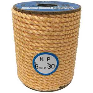 ユタカメイク ユタカ ロープ KPロープボビン巻 6φ×30m RK-4 ユタカメイク ユタカ ロープ KPロープボビン巻 6φ×30m RK-4