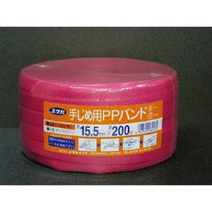 ユタカメイク ユタカ PPバンド 15.5mm×200m レッド L-204