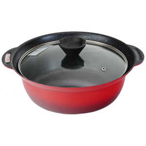 和平フレイズ なごみ丈膳 IH対応フチ付卓上鍋24cm レッド RB-3199 和平フレイズ なごみ丈膳 IH対応フチ付卓上鍋24cm レッド RB-3199