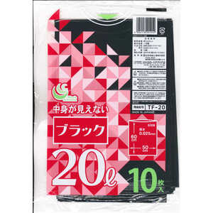 日本技研工業 中身が見えないポリ袋 ［20L / 10枚 / 黒］ TF-20