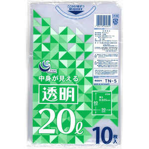 日本技研工業 ポリ袋 ［20L / 10枚 / 透明］ TN-5