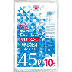 日本技研工業 WH-6 半透明ホワイト厚口45L10P 