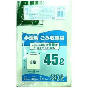 日本技研工業 NNY-43半透明ごみ収集袋45L30P 日本技研工業 NNY-43半透明ごみ収集袋45L30P